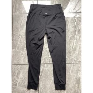 Prana Becksa 7/8 Jogger Dark Gray High Waisted Ribbed Yoga Pants Womens Large